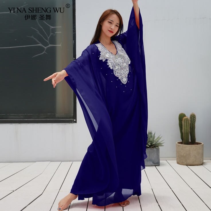 Dance Tribal Khaleegy Robe Belly Dance Oriental Costume New for Women Stage Performance Suit Sling Dress Dance Long Dress Abaya