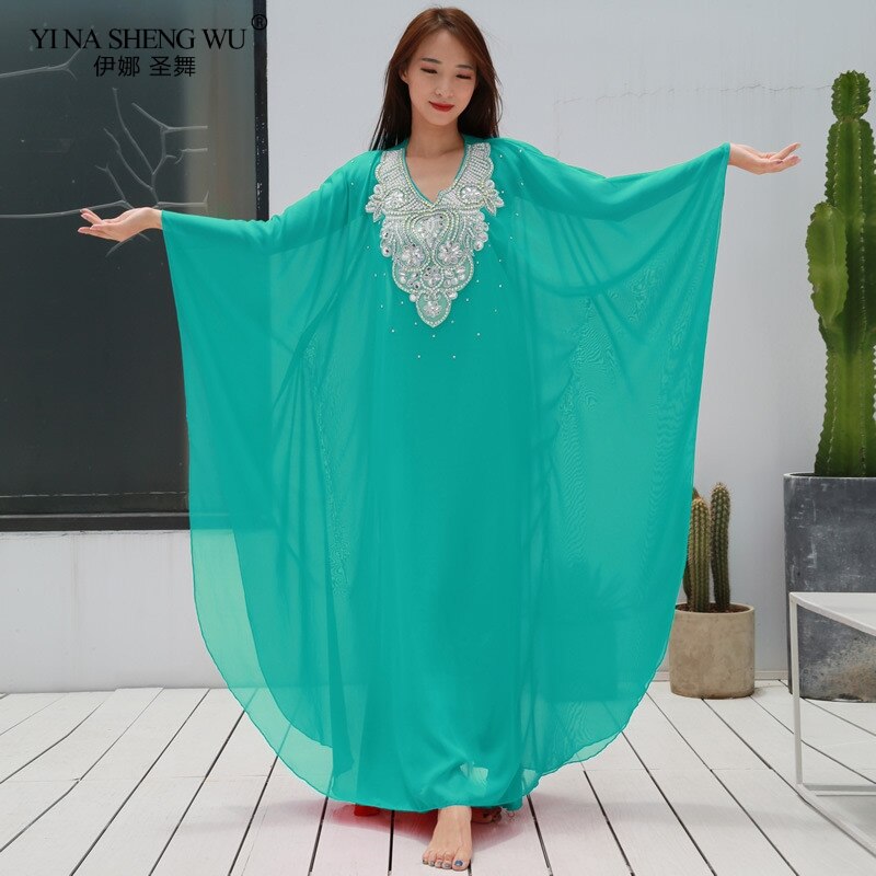 Dance Tribal Khaleegy Robe Belly Dance Oriental Costume New for Women Stage Performance Suit Sling Dress Dance Long Dress Abaya