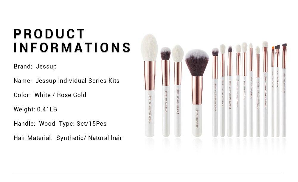 Jessup Beauty Makeup Brushes Kit 15pcs Natural-synthetic Hair pinceau maquillage Blending Powder Liner Cosmetics Tool T222 Jessup Beauty Makeup Brushes Kit 15pcs Natural-synthetic Hair pinceau maquillage Blending Powder Liner Cosmetics Tool T222