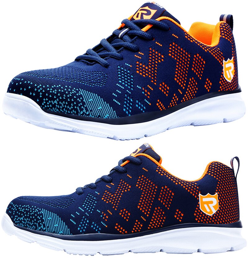 LARNMERN Lightweight Breathable Men Safety Shoes Steel Toe Work Shoes For Men Anti-smashing Construction Sneaker With Reflective