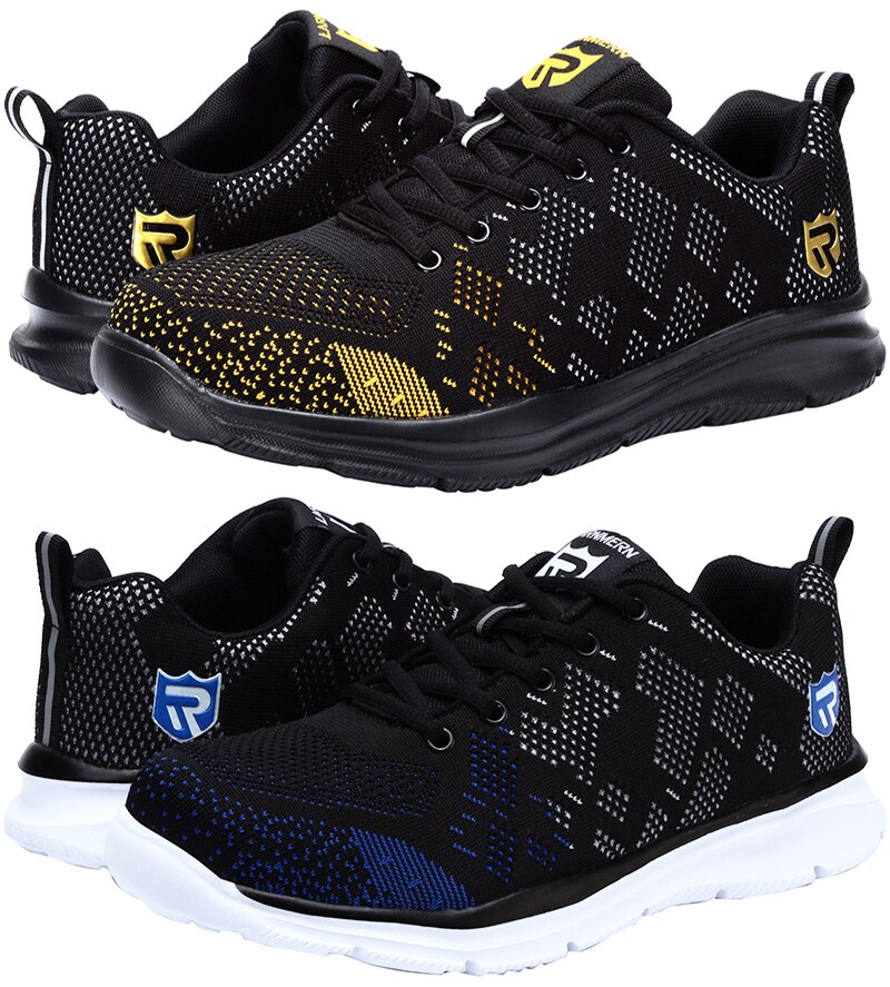 LARNMERN Lightweight Breathable Men Safety Shoes Steel Toe Work Shoes For Men Anti-smashing Construction Sneaker With Reflective