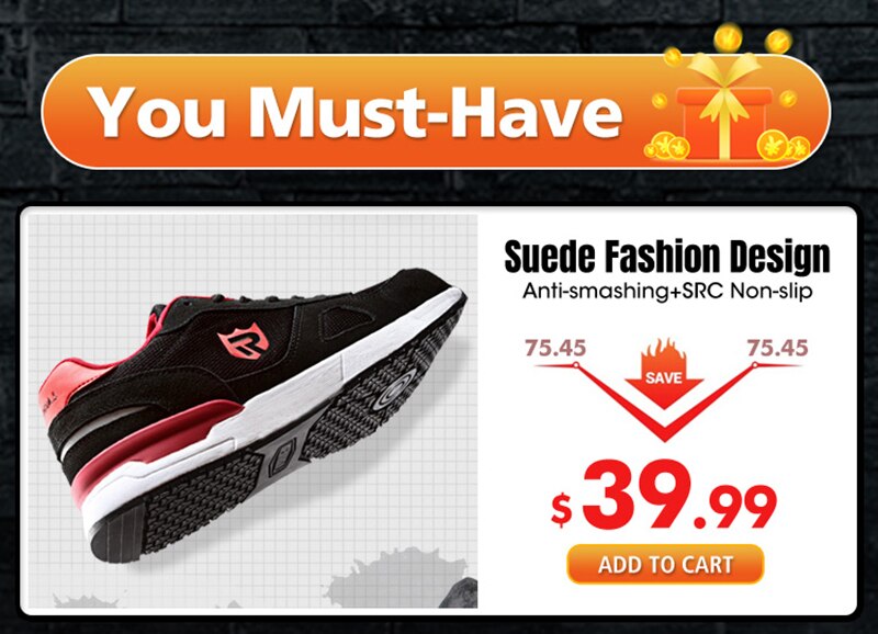 LARNMERN Lightweight Breathable Men Safety Shoes Steel Toe Work Shoes For Men Anti-smashing Construction Sneaker With Reflective