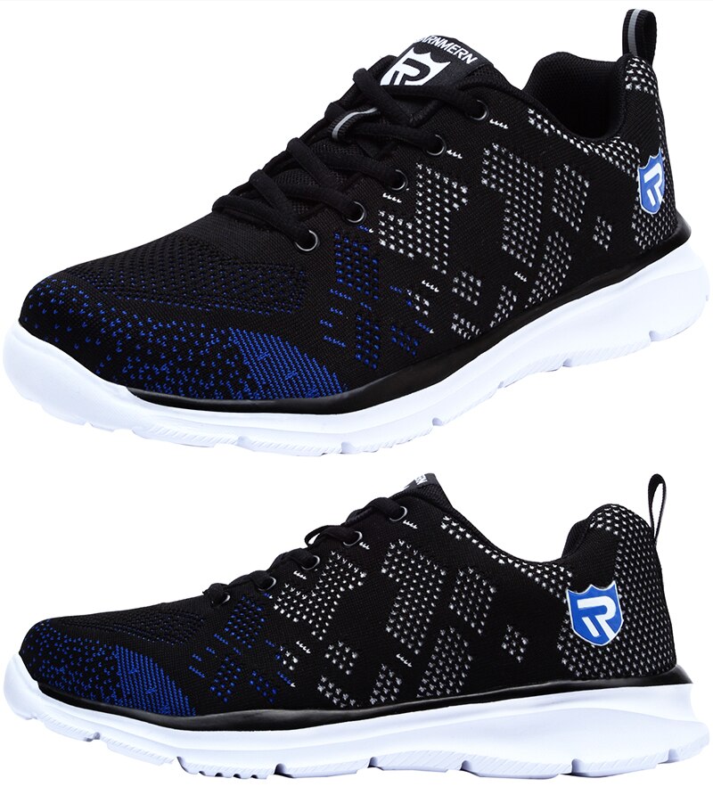 LARNMERN Lightweight Breathable Men Safety Shoes Steel Toe Work Shoes For Men Anti-smashing Construction Sneaker With Reflective