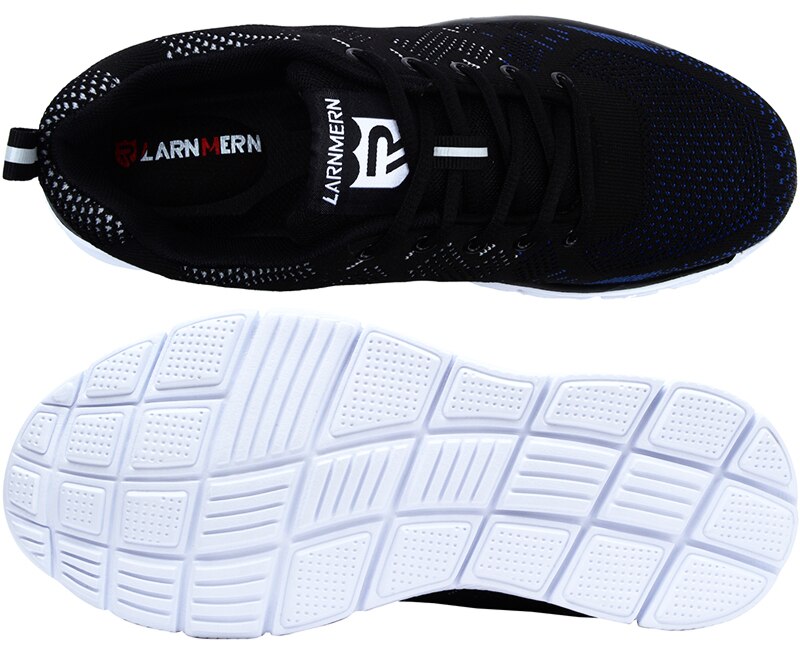 LARNMERN Lightweight Breathable Men Safety Shoes Steel Toe Work Shoes For Men Anti-smashing Construction Sneaker With Reflective