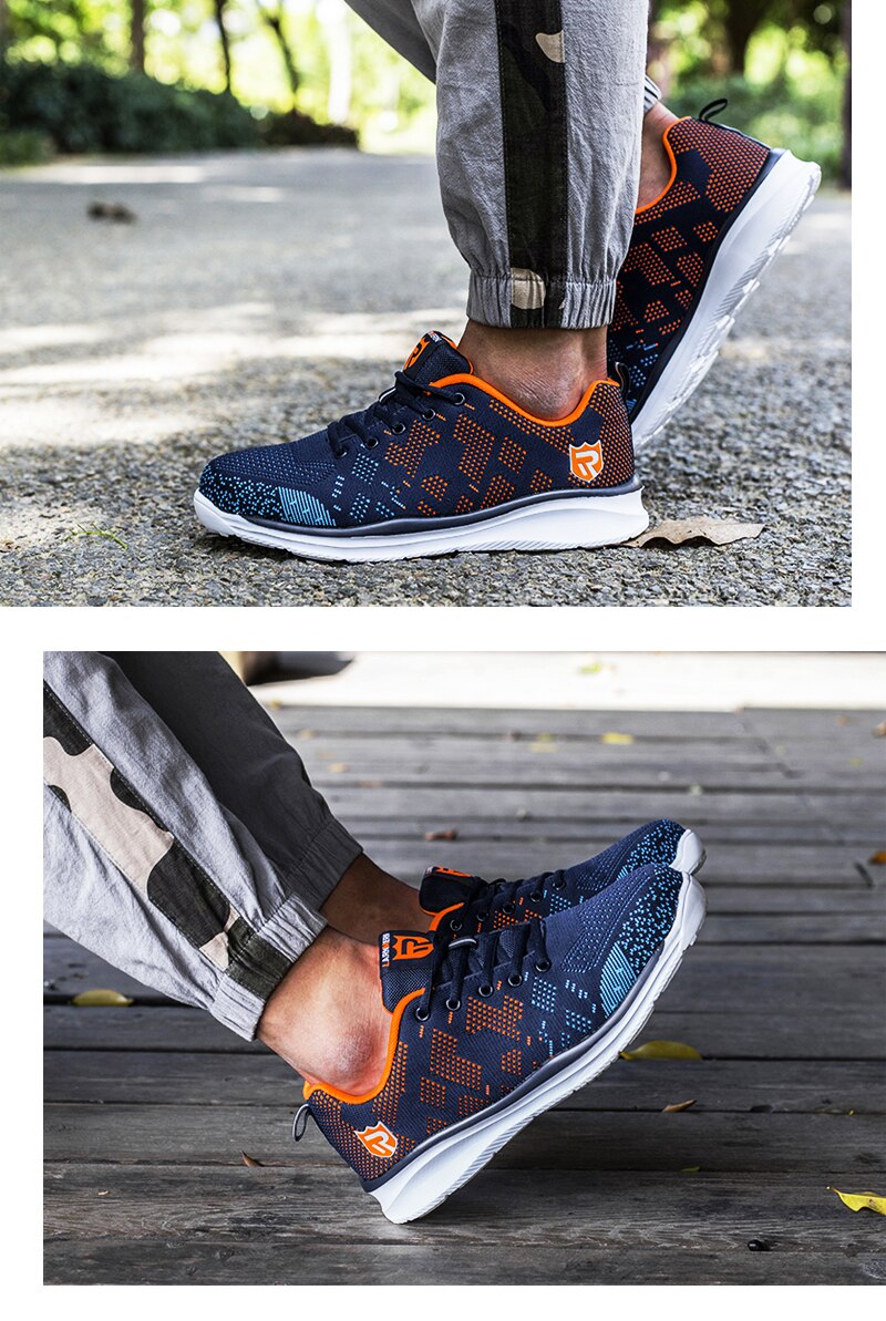 LARNMERN Lightweight Breathable Men Safety Shoes Steel Toe Work Shoes For Men Anti-smashing Construction Sneaker With Reflective