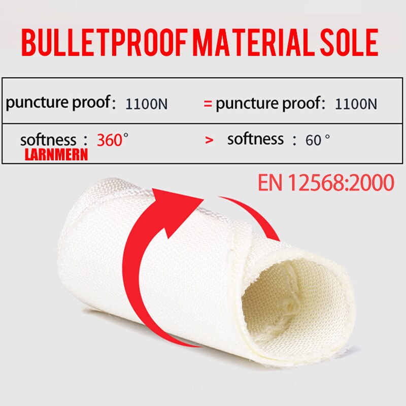 LARNMERN Lightweight Breathable Men Safety Shoes Steel Toe Work Shoes For Men Anti-smashing Construction Sneaker With Reflective