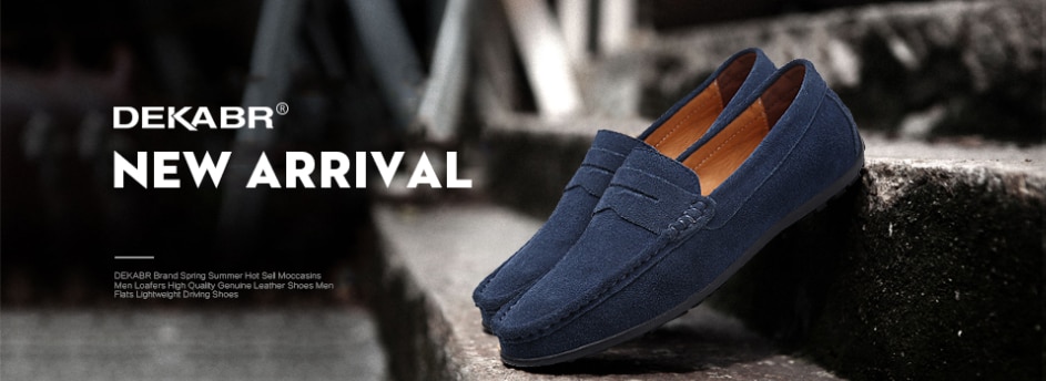 DEKABR Size 49 Men Casual Shoes Fashion Men Shoes Genuine Leather Men Loafers Moccasins Slip On Men's Flats Male Driving Shoes