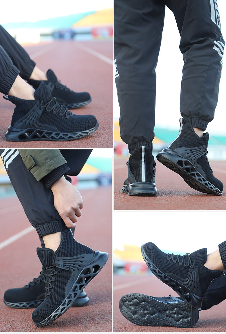 Men Safety Shoes with Metal Toe Indestructible Ryder Shoe Work Boots with Steel Toe Waterproof Breathable Sneakers Work Shoes