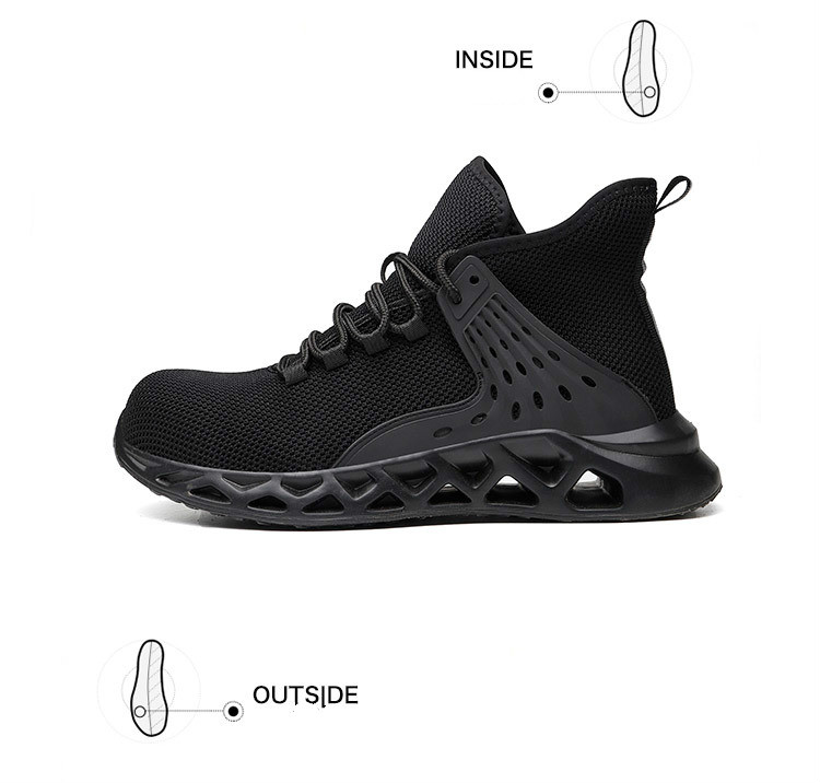 Men Safety Shoes with Metal Toe Indestructible Ryder Shoe Work Boots with Steel Toe Waterproof Breathable Sneakers Work Shoes