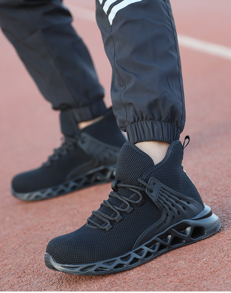 Men Safety Shoes with Metal Toe Indestructible Ryder Shoe Work Boots with Steel Toe Waterproof Breathable Sneakers Work Shoes