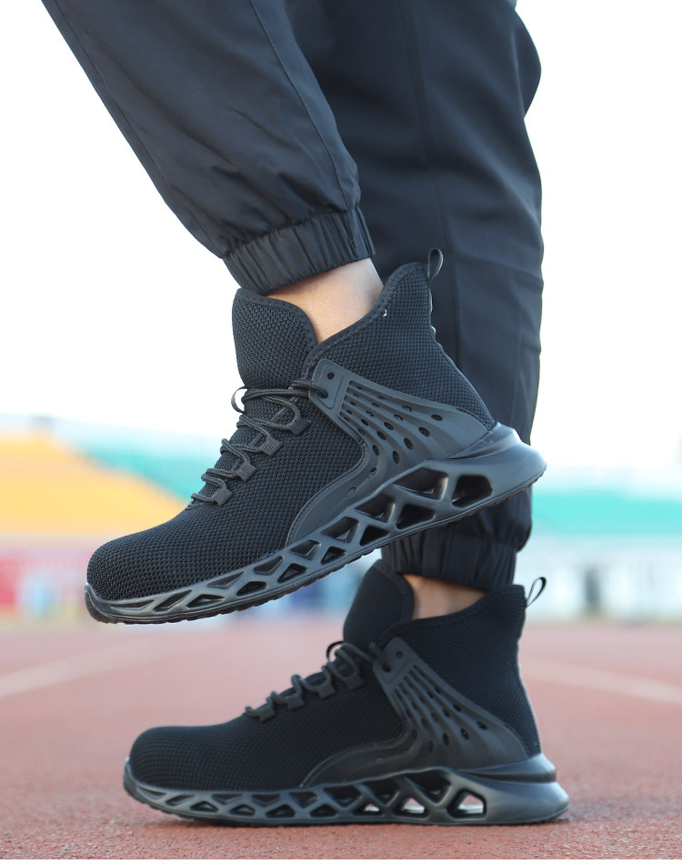 Men Safety Shoes with Metal Toe Indestructible Ryder Shoe Work Boots with Steel Toe Waterproof Breathable Sneakers Work Shoes