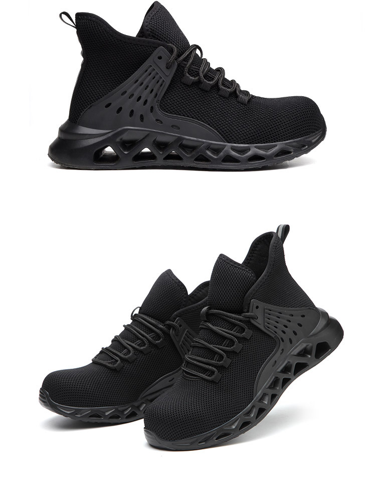 Men Safety Shoes with Metal Toe Indestructible Ryder Shoe Work Boots with Steel Toe Waterproof Breathable Sneakers Work Shoes