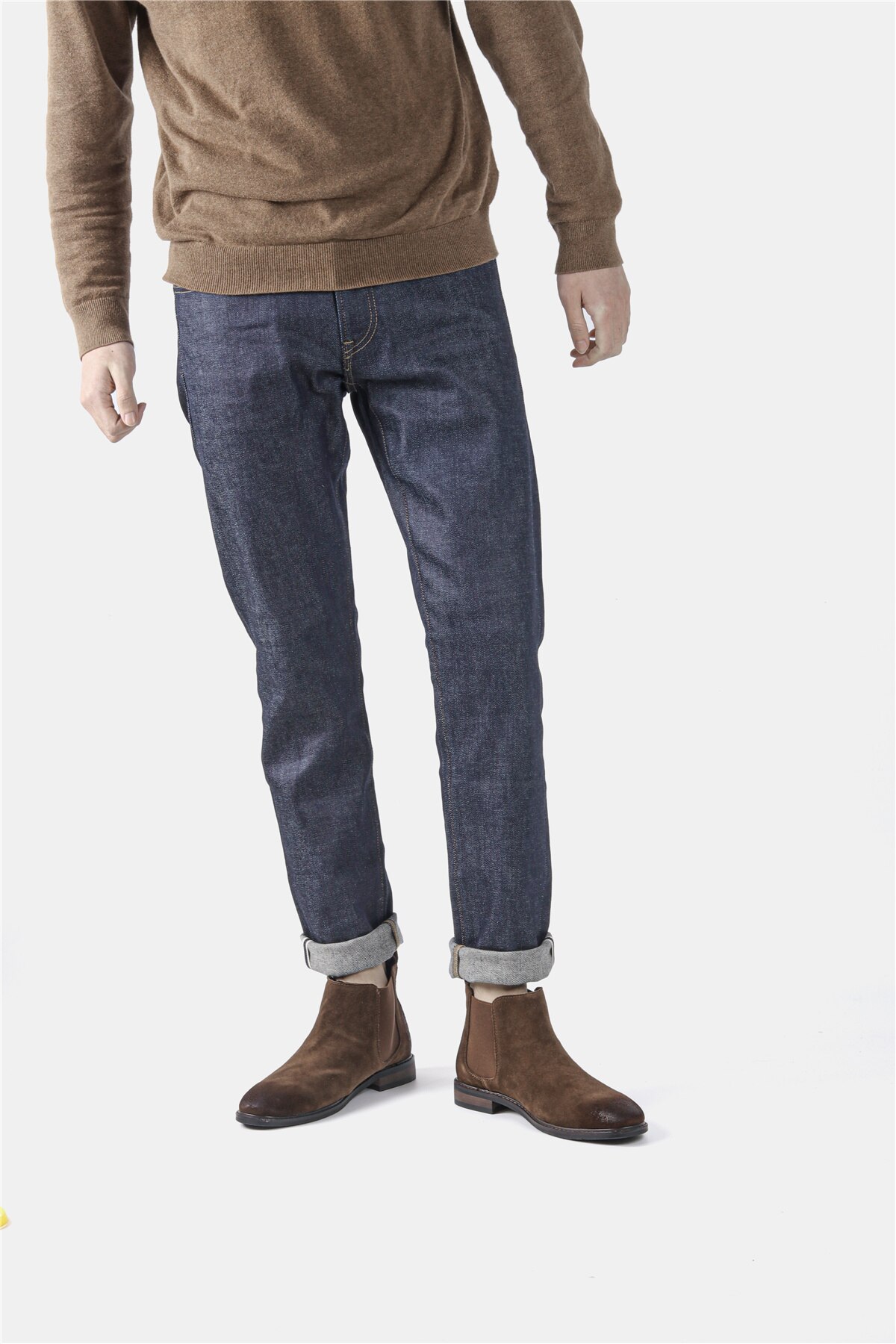 39~46 men boots fashion comfortable 2021 brand genuine leather chelsea boots #KD463