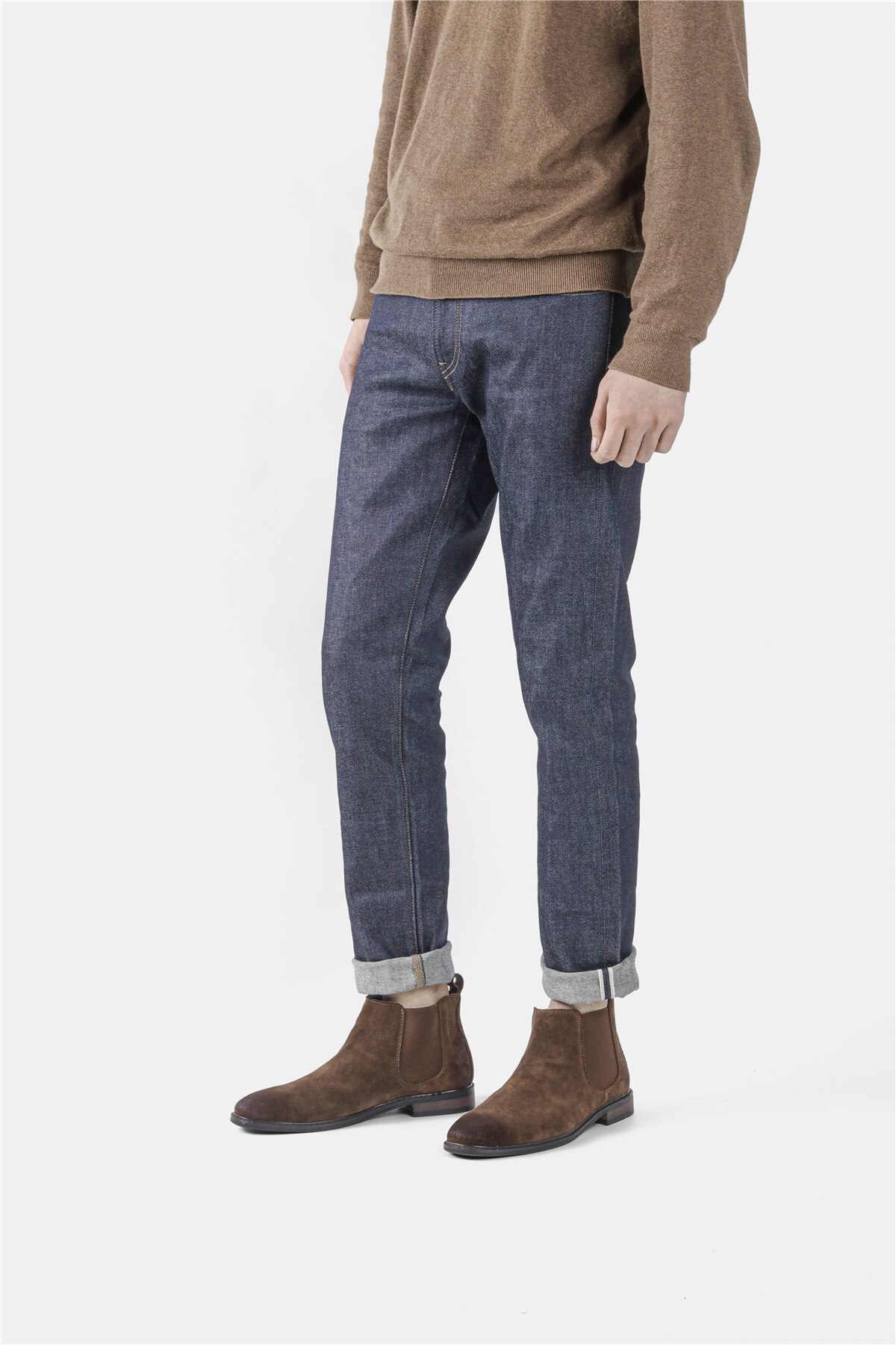 39~46 men boots fashion comfortable 2021 brand genuine leather chelsea boots #KD463