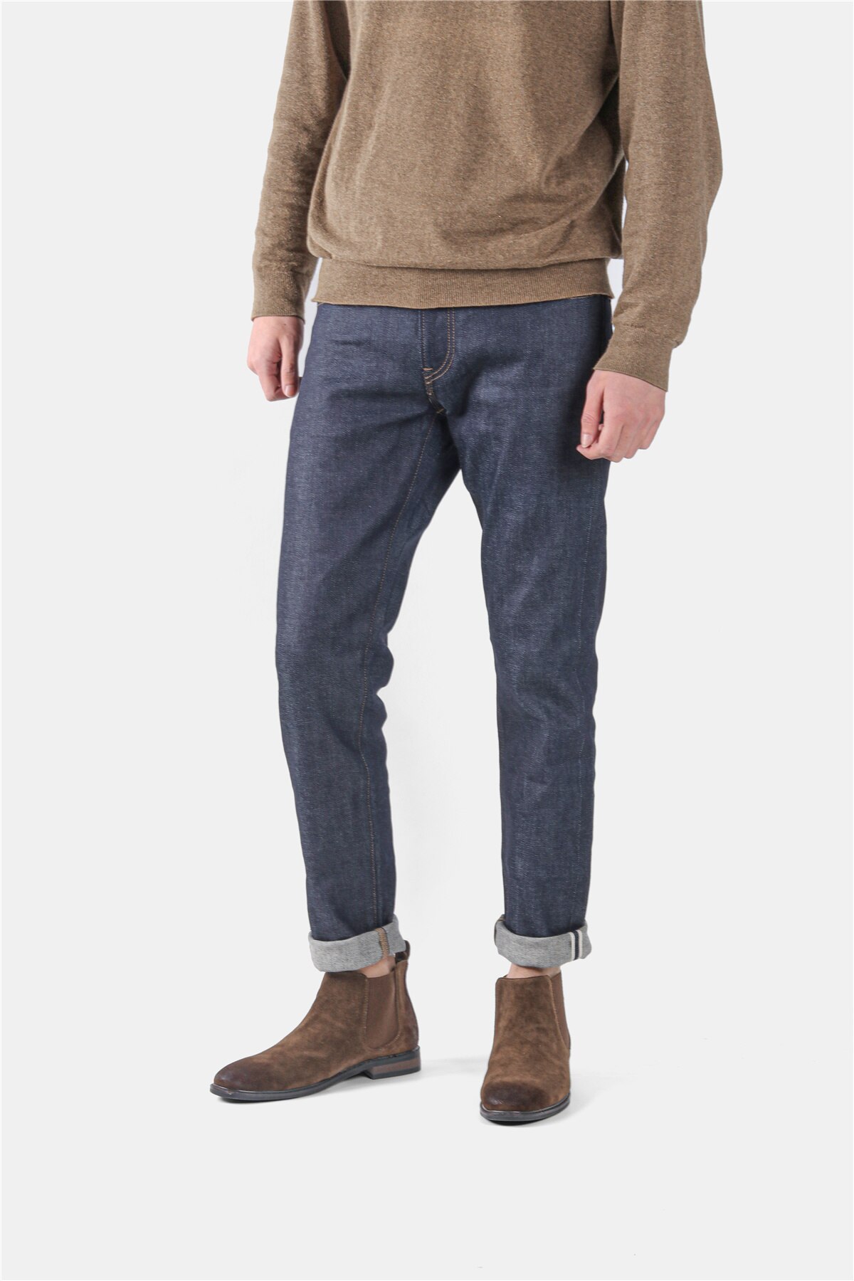 39~46 men boots fashion comfortable 2021 brand genuine leather chelsea boots #KD463