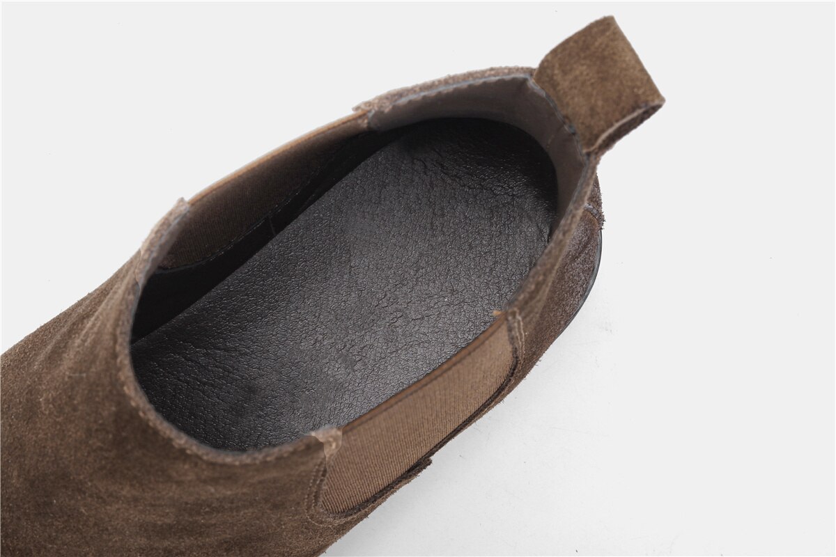 39~46 men boots fashion comfortable 2021 brand genuine leather chelsea boots #KD463