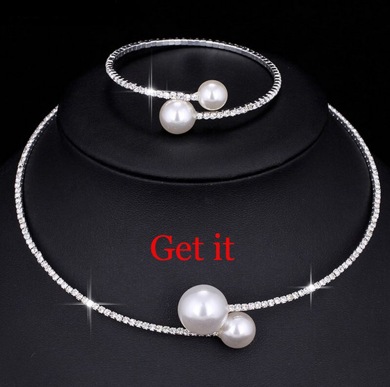 3 PCS Luxury Wedding Bridal Jewelry Sets for Women Necklace Bracelet Australia Crystal Long Earring Set Elastic 11.11 Sale