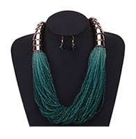 New Multi Layer Acrylic Necklace Set Africa Beads Jewelry Sets For Women Wedding Bohemian Necklaces Earrings бижутерия комплекты