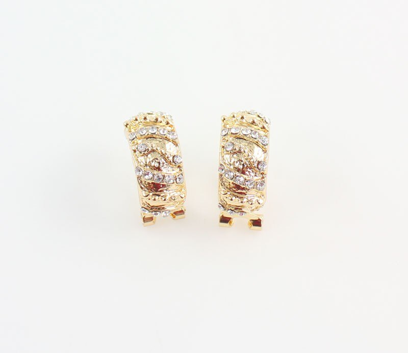 Women African Beads Jewelry Sets Cz Crystal Necklace Earring Ring Bracelet Jewelries Set Gold Color Statement Accessories