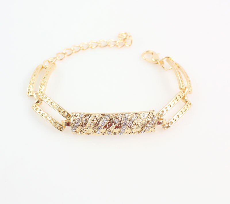 Women African Beads Jewelry Sets Cz Crystal Necklace Earring Ring Bracelet Jewelries Set Gold Color Statement Accessories