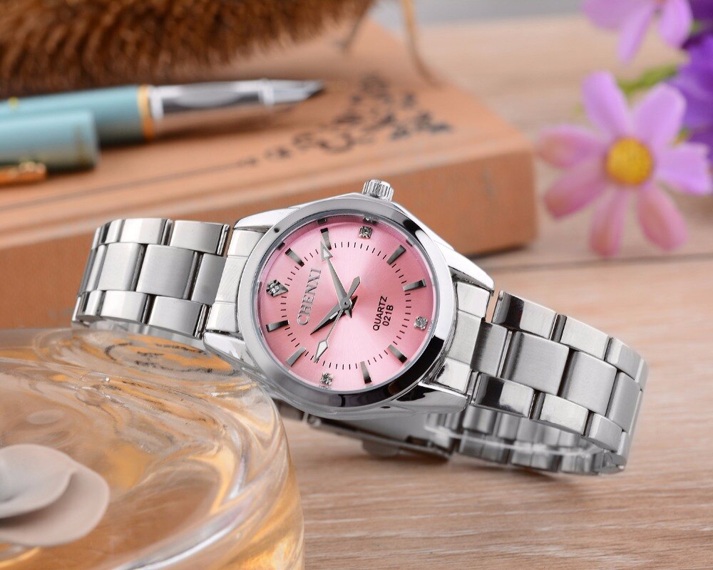 6 Fashion colors CHENXI CX021B Brand relogio Luxury Women's Casual watches waterproof watch women fashion Dress Rhinestone watch