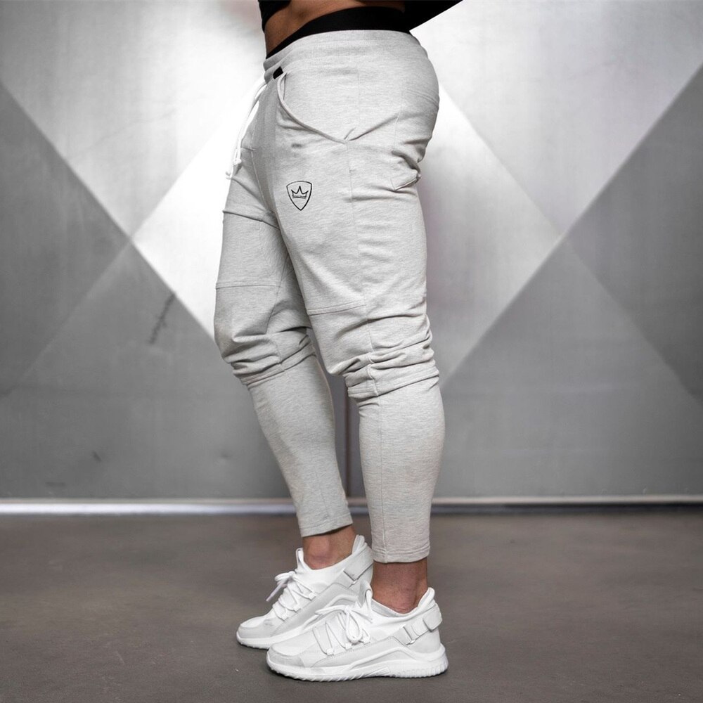 Solid Gym Sweatpants Joggers Pants Men Casual Trousers Male Fitness Sport Workout Cotton Track Pants Spring Autumn Sportswear