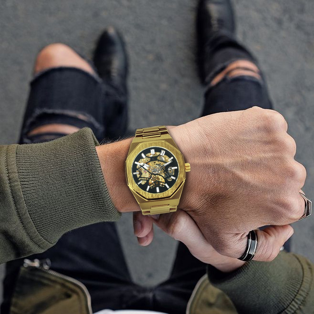 Golden Mechanic Luxury Aviator Men’s Watch Golden Mechanic Luxury Aviator Men’s Watch