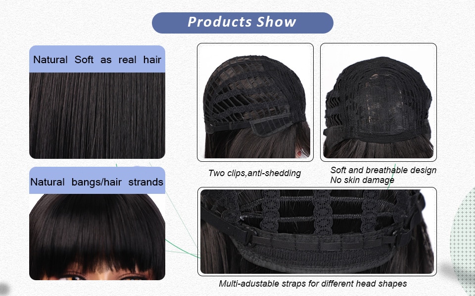 12 inch Synthetic Hair Short Bob Wig With Bang 12 inch Synthetic Hair Short Bob Wig With Bang