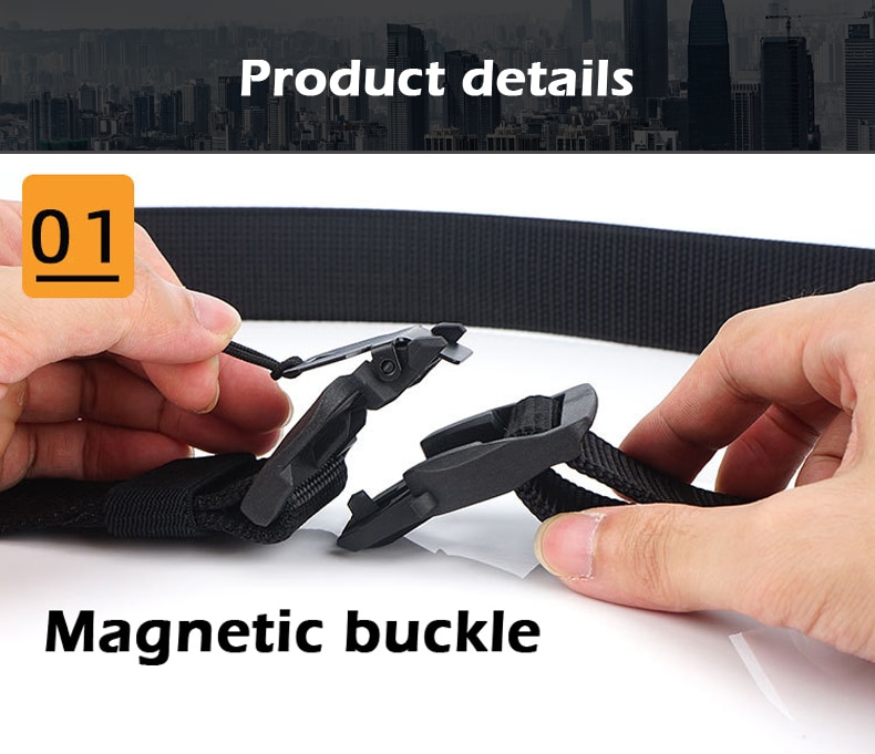 Military Tactical Magnetic Buckle Belt for Men Military Tactical Magnetic Buckle Belt for Men