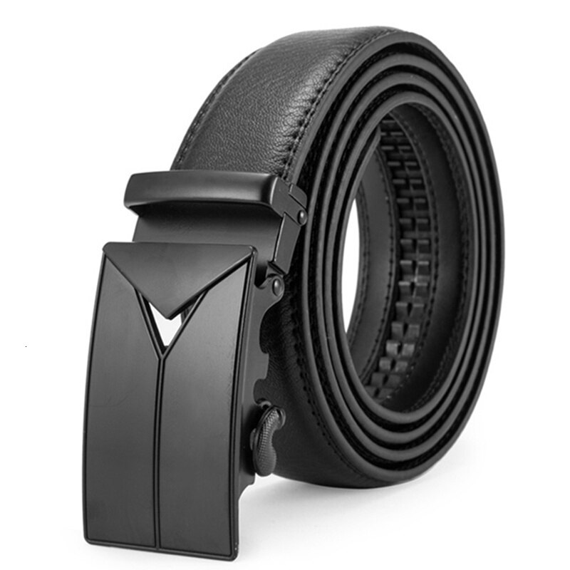 Men's Automatic Buckle Leather Belt Men's Automatic Buckle Leather Belt
