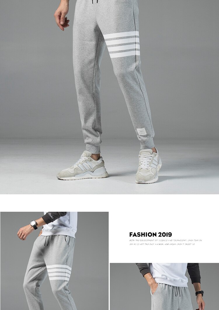 2020 New Cotton Hip Hop Men's streetwear Pants Fashion Pencil Pants Men ankle-length Drawstring Trousers For Men Casual Joggers