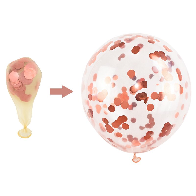 130Pcs Rose Gold Balloon Arch Garland Kit Latex Confetti Balloons for Wedding Bridal Birthday Party Decorations Baby Shower Girl