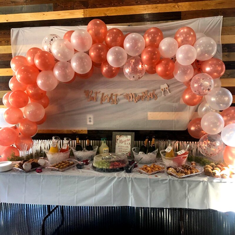 130Pcs Rose Gold Balloon Arch Garland Kit Latex Confetti Balloons for Wedding Bridal Birthday Party Decorations Baby Shower Girl