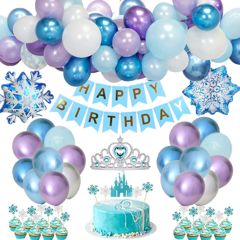 Disney Frozen Elsa Princess Snow Queen Theme  Birthday Party Decorations Kids Girl Party Tableware DIY Supplies Decoration