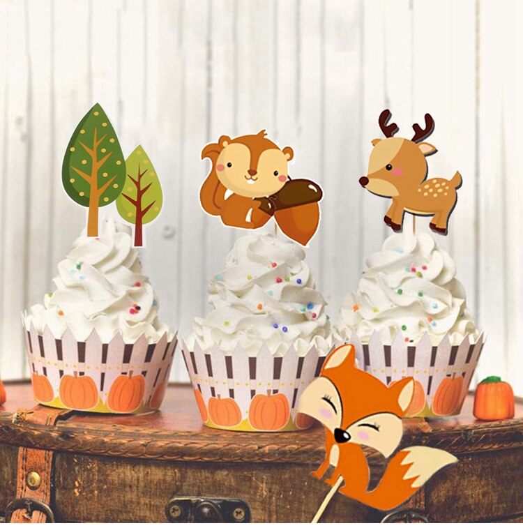 Woodland Animals Kids Birthday Party Decorations Forest Safari Jungle Party Supplies Girl Boy Baby Shower Woodland Birthday Deco