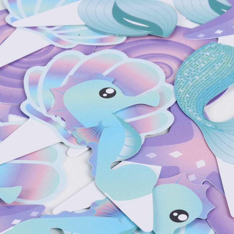 Mermaid Party Decorations Birthday Cake stand under the sea party Balloons garland arch decor Girl Birthday Party Baby shower