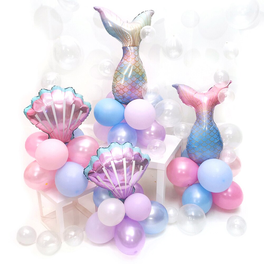 Mermaid Party Decorations Birthday Cake stand under the sea party Balloons garland arch decor Girl Birthday Party Baby shower