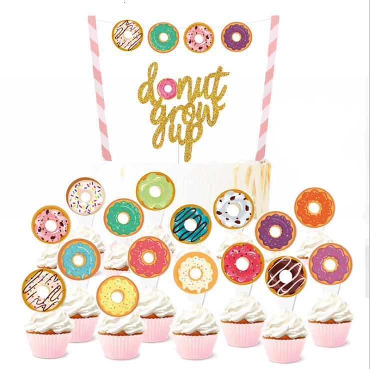 Pink Donut Candy Ice Cream Popcorn Aluminum Foil Balloon Baby Gift Happy Birthday Decoration Inflatable Helium Sweet Kid Toy