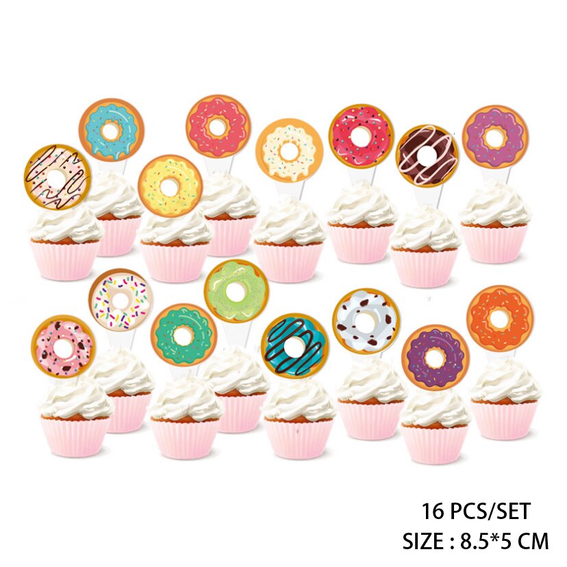 Pink Donut Candy Ice Cream Popcorn Aluminum Foil Balloon Baby Gift Happy Birthday Decoration Inflatable Helium Sweet Kid Toy