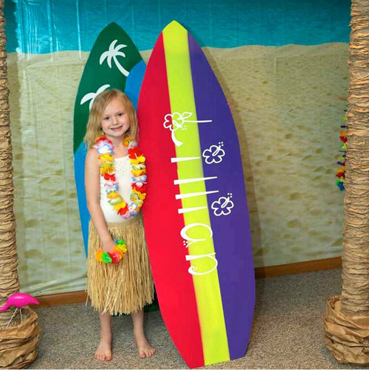 Tropical Hawaiian Balloon Garland Arch Kit Balloon Chain Pink Flamingo Birthday Decor Summer Hawaii Party Decoration Luau Aloha