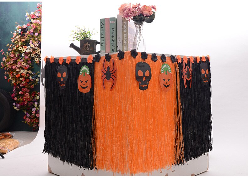 Table Skirt for Tropical Hawaiian Party Decorations Luau Party Decorations Supplies Adult's Kid's Birthday Table Cover Decor