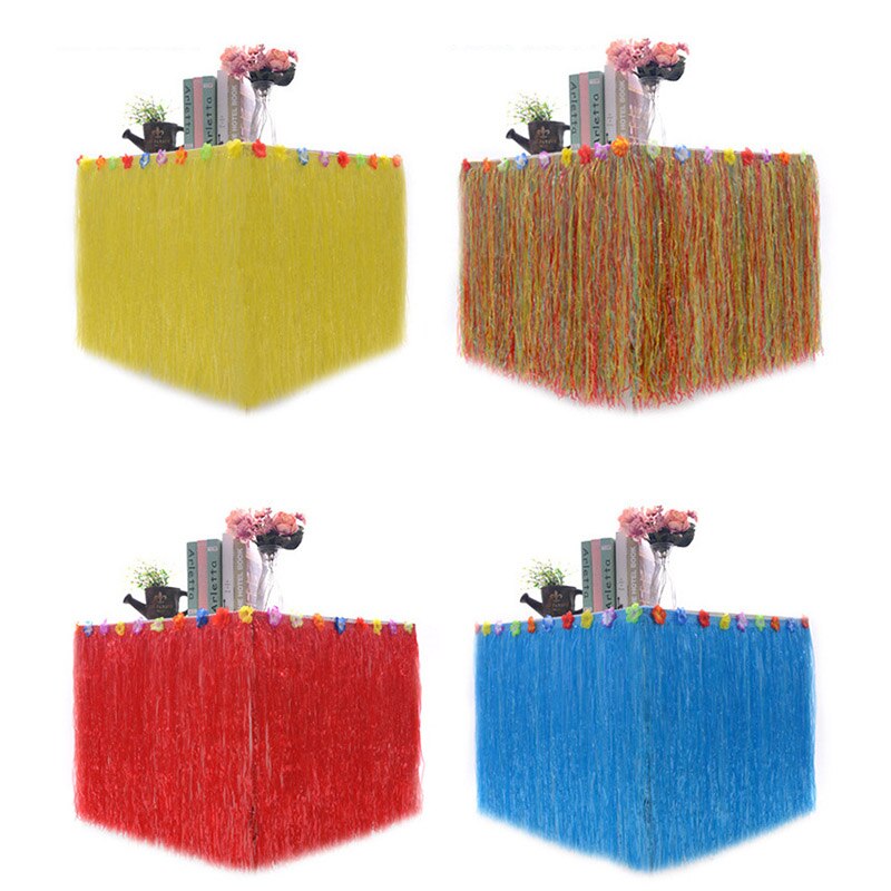 Table Skirt for Tropical Hawaiian Party Decorations Luau Party Decorations Supplies Adult's Kid's Birthday Table Cover Decor