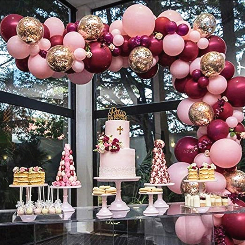 110pcs Balloons Garland Arch Pink Gold Confetti Ballons and Golden Party Baby Shower Burgundy and Gold Wedding Decorations 110pcs Balloons Garland Arch Pink Gold Confetti Ballons and Golden Party Baby Shower Burgundy and Gold Wedding Decorations