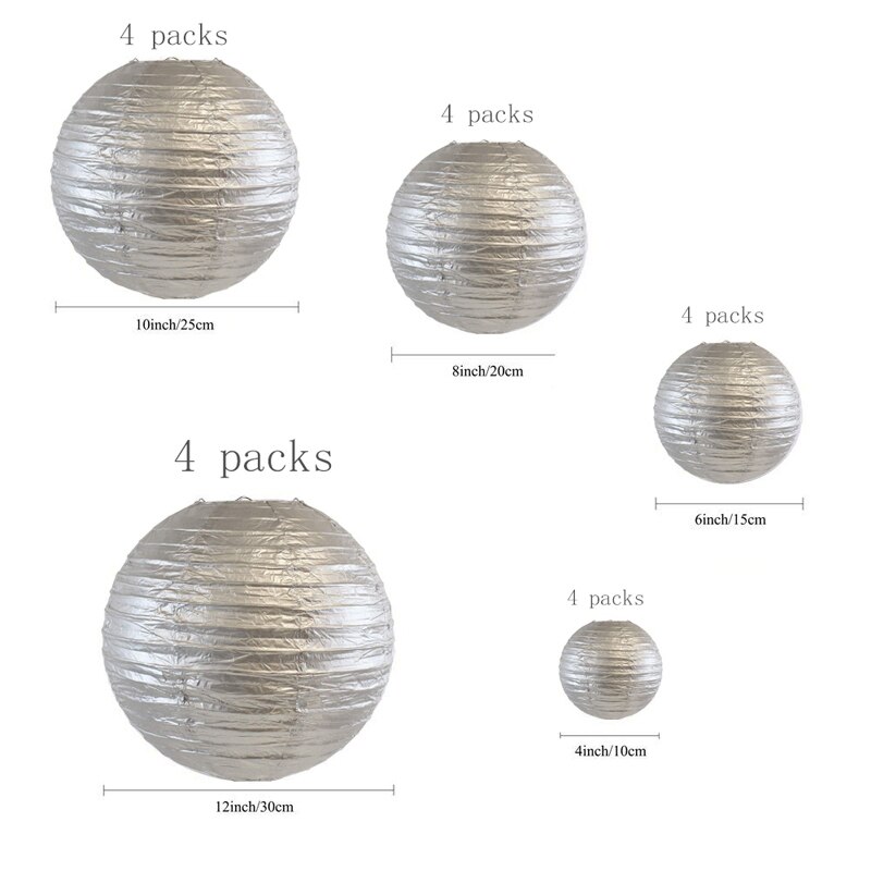 20 Pack Chinese Papier Lampion Paper Lantern  4” 6” 8” 10” 12” Hanging Lanterns Ball Wedding Christmas Event Party Decorations