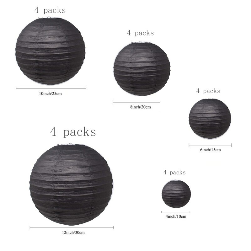 20 Pack Chinese Papier Lampion Paper Lantern  4” 6” 8” 10” 12” Hanging Lanterns Ball Wedding Christmas Event Party Decorations