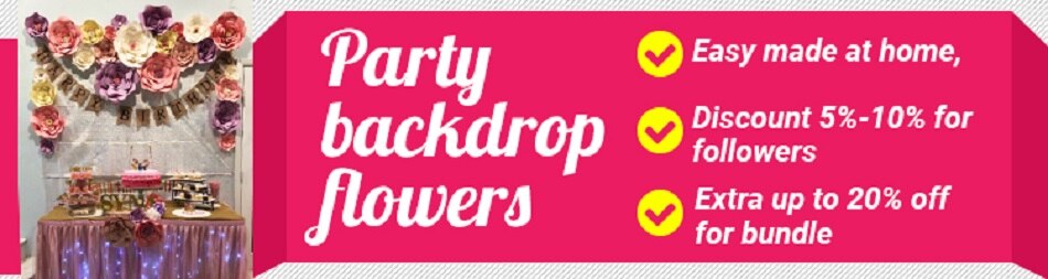 Large Rose Giant Paper Flowers For Wedding Backdrops