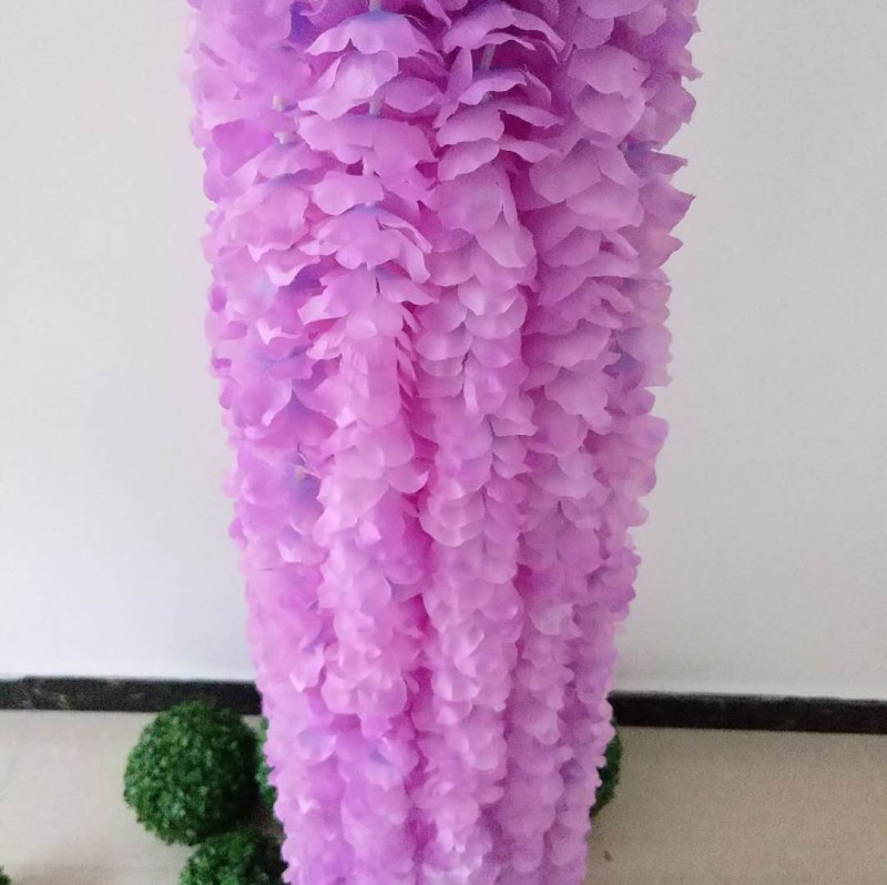 20pcs Beautiful White Artificial Silk Wisteria Flowers