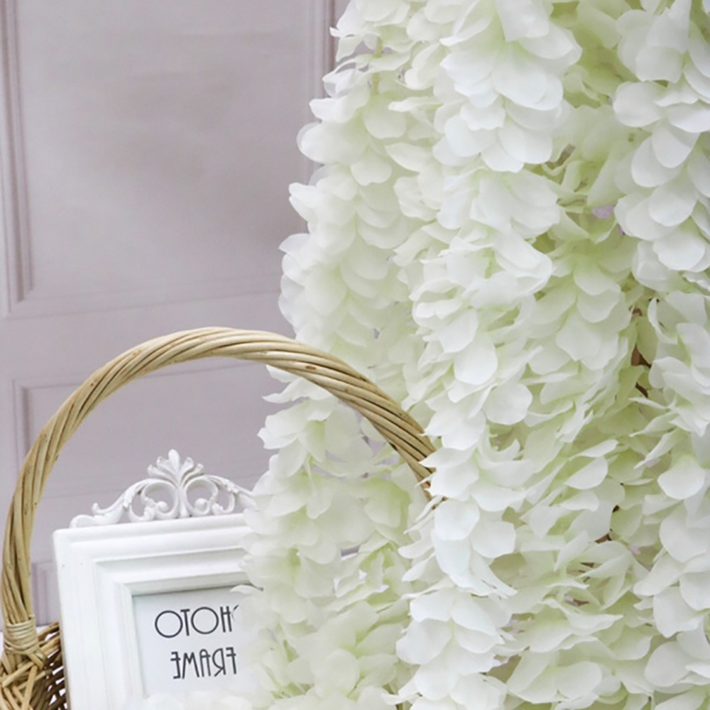 20pcs Beautiful White Artificial Silk Wisteria Flowers