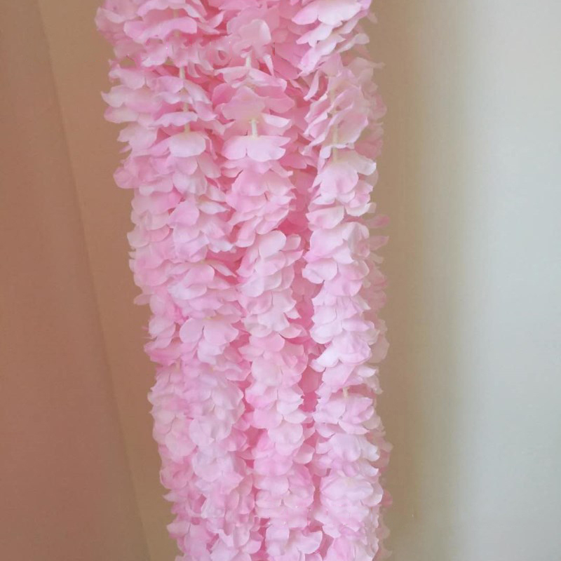 20pcs Beautiful White Artificial Silk Wisteria Flowers