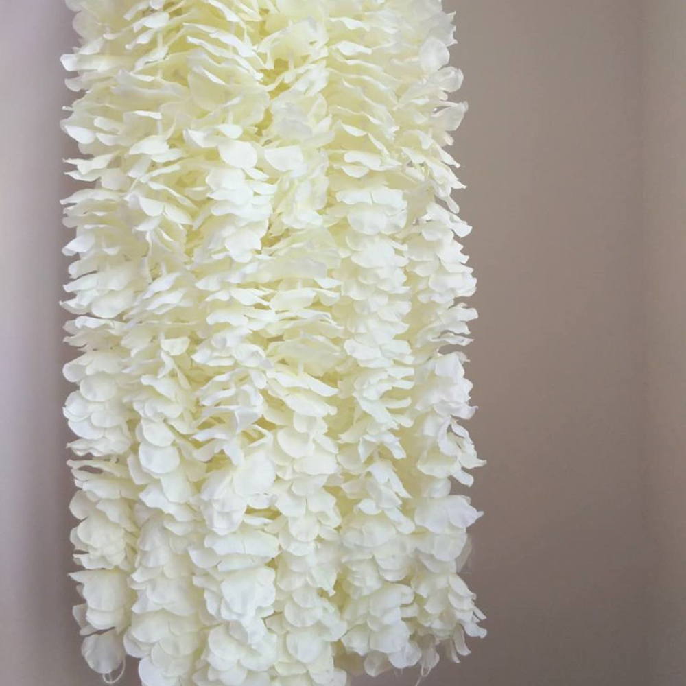 20pcs Beautiful White Artificial Silk Wisteria Flowers